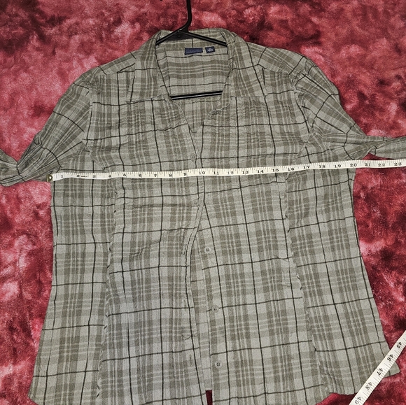 White and Plaid Button-Up Shirts - Picture 3 of 5